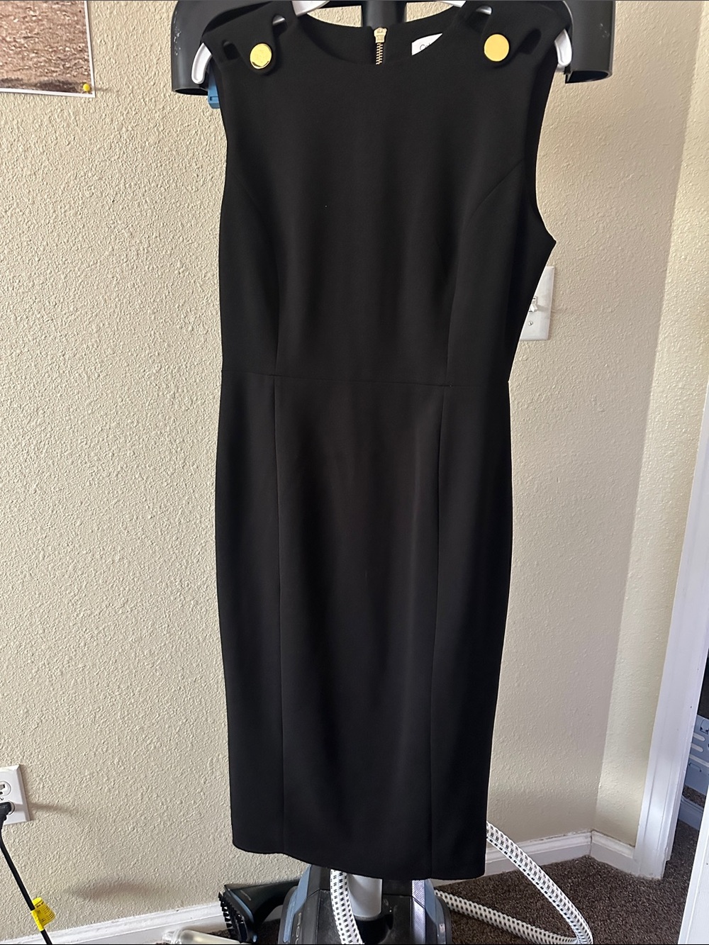 Calvin Klein Black Midi Sheath Dress